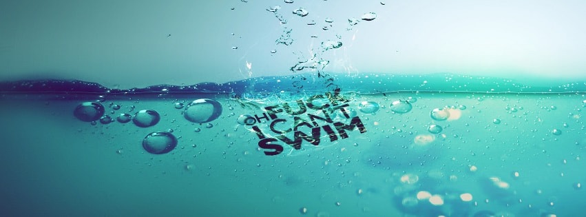 I Can Not Swim Facebook Cover Photo