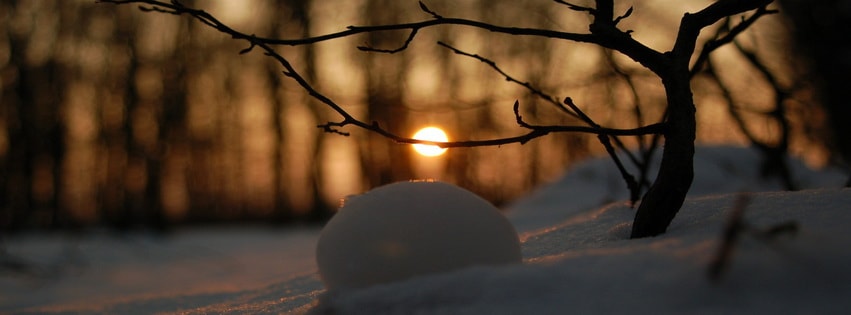 Winter Snow Sun Facebook Cover Photo