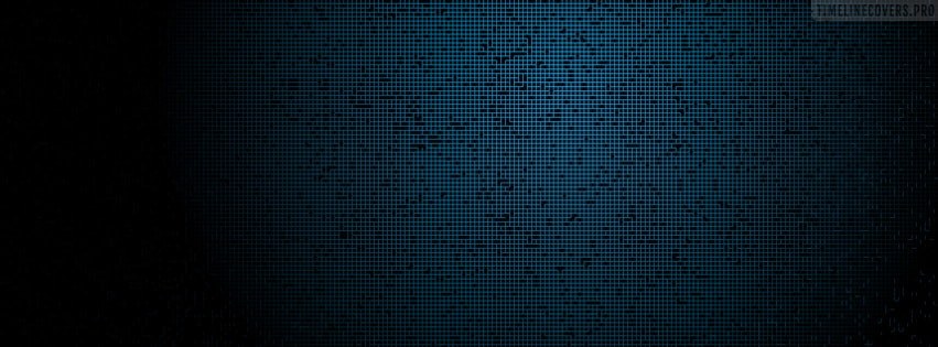 Abstract Blue and Black Pixels Facebook Cover Photo