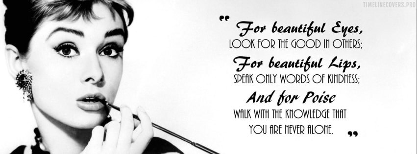 Audrey Hepburn Quote Facebook Cover Photo