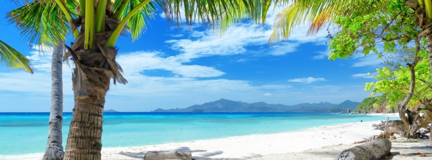 Beach With White Sand Facebook Cover