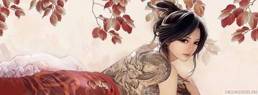 Dragons Artwork Tattoo Facebook cover