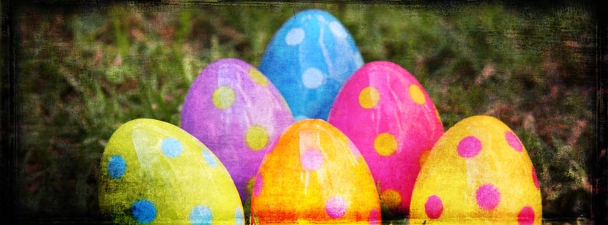 Grunge Easter Eggs Facebook cover