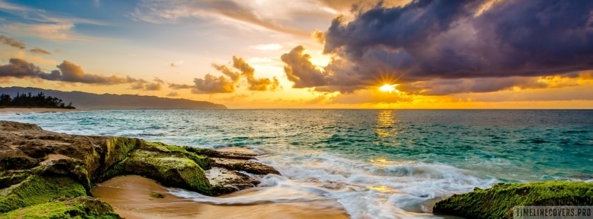 Hawaiian Beach Sunset Facebook Cover
