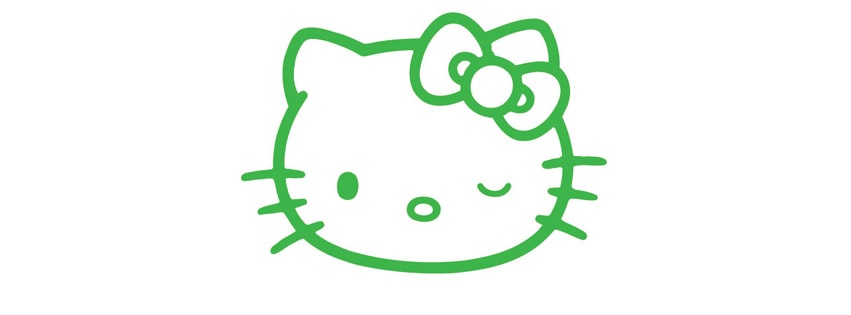 Hello Kitty Green Facebook Cover Photo