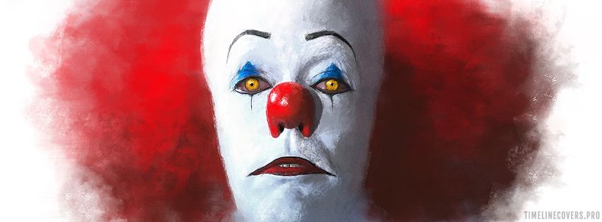 It 1990 Painting of Pennywise Facebook Cover