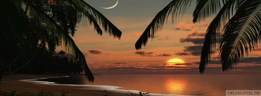 Romantic Sunset Beach Facebook cover