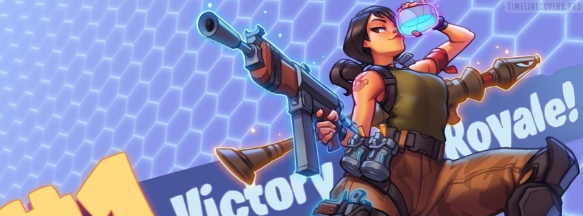Video Game Fortnite Victory Royale Facebook Cover Photo