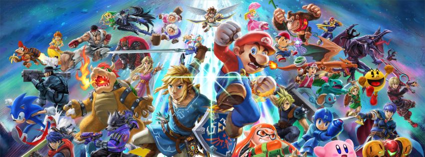 Video Game Super Smash Bros Ultimate Facebook Cover Photo