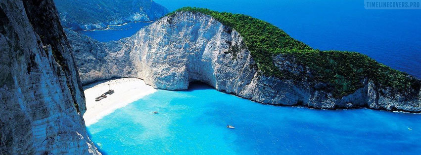 Private beach on Zakynthos, Greece Facebook cover